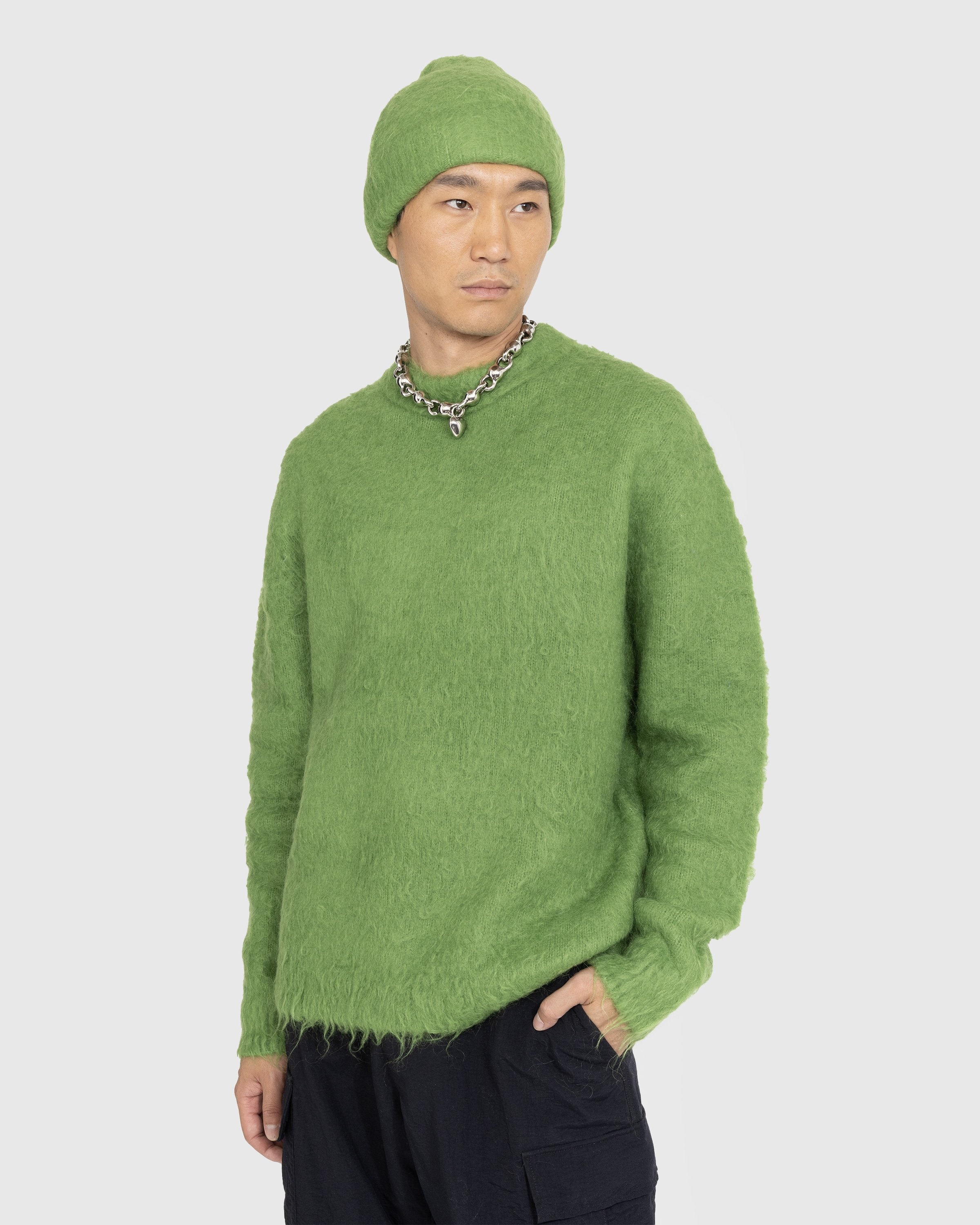Acne Studios – Hair Crewneck Sweater Pear Green | Highsnobiety Shop